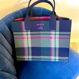 Rothy’s x Feed Limited Edition Forest Plaid Medium Market Tote